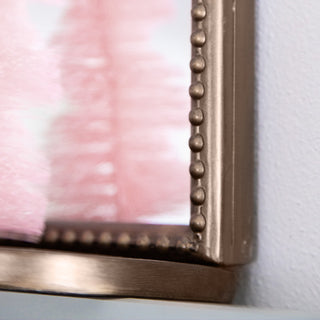 Copper Arched Mantle Mirror with Built-In Shelf