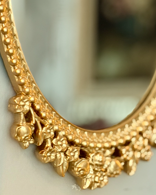 Sculpted Baroque Oval Wall Mirror