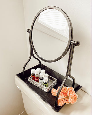 Round Vanity Mirror With Tray