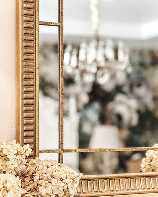 Antiqued Gold Peacock Gilded Wall Mirror