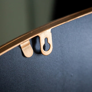 Copper Arched Mantle Mirror with Built-In Shelf