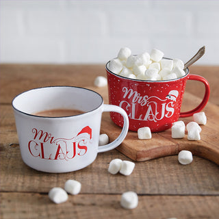 Mr. & Mrs. Claus Mugs, Set of Two