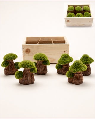  Whimsical mushroom figurines cottagecore spring vignette decor