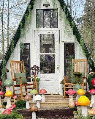 Rustic Mushroom Silhouette Garden Cutout
