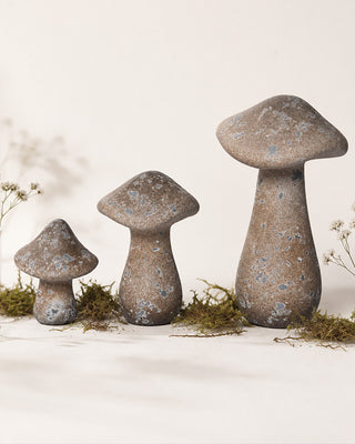 Ceramic Garden Mushrooms, Set of 3