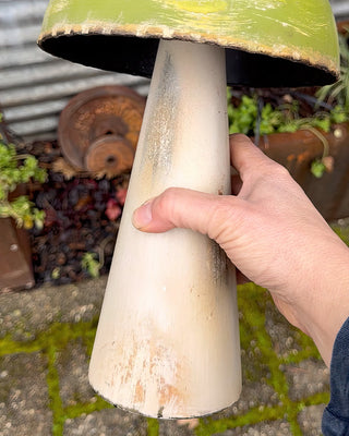 12 Inch Iron Handmade Mushroom Garden Decor, Set of 5