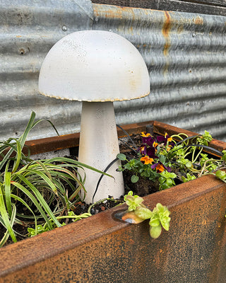 12 Inch Iron Handmade Mushroom Garden Decor, Set of 5