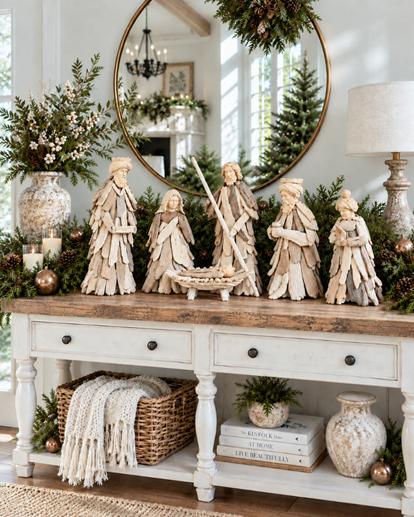 Natural Driftwood Nativity Set