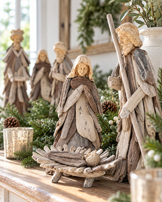 Natural Driftwood Nativity Set
