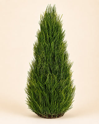 Glittered Long Needle Cone Tree 17 Inch Christmas Tabletop Decor