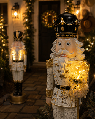 Standing Decorative Nutcracker with LED Light, Choose Your Style