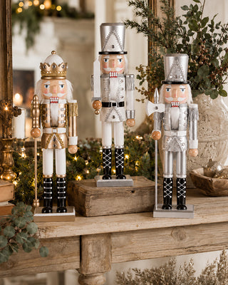 Artisan Glitz Wood Nutcracker Figures, Set of 3