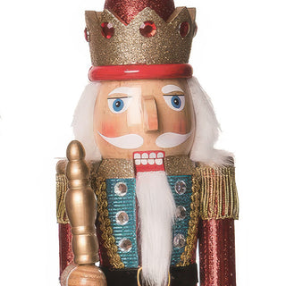 Hand-Painted 15-Inch Wooden Nutcracker Soldier, Set of 3 | Traditional Christmas Decoration