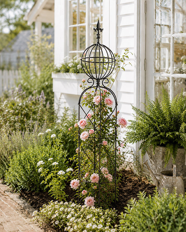 Vintage Inspired Metal Garden Obelisk