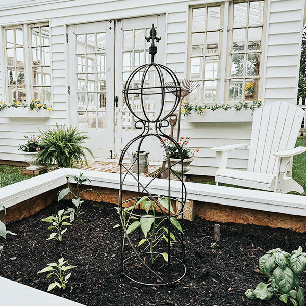 obelisk for potted plants Vintage Inspired Metal Garden Obelisk