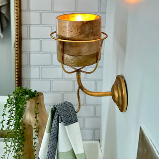 Vintage gold wall planter indoor outdoor