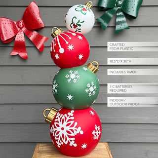 Huge LED Christmas Ornament Decor