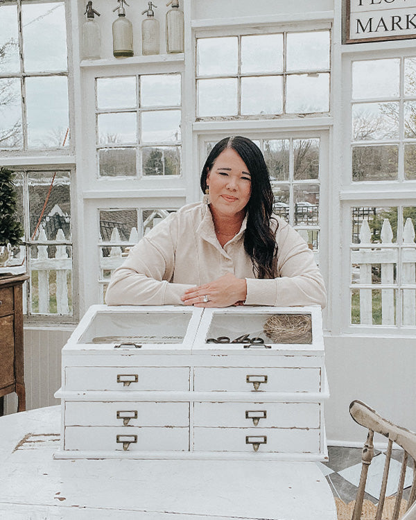Vintage-Inspired Apothecary Cabinet with Lift-Top Storage