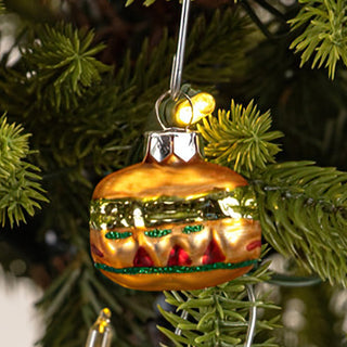 Hand-Painted Glass Fast Food Christmas Ornaments, Set of Six
