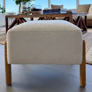 Blanc Chic Boucle Ottoman