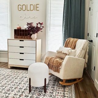 Plush Boucle Drum Ottoman, Choose Your Color