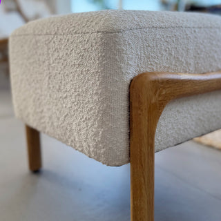 Blanc Chic Boucle Ottoman