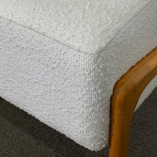Blanc Chic Boucle Ottoman