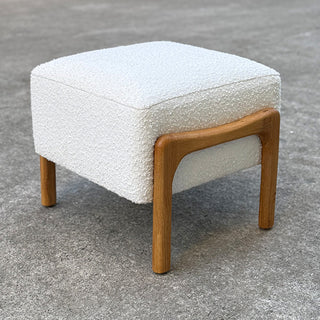 Blanc Chic Boucle Ottoman