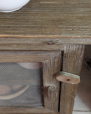 Countryside Rustic Fir Wood Tabletop Pie Safe