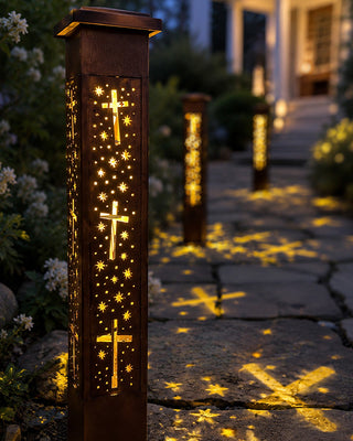 Interchange-a-glow Series: Cross & Stars Light Pillars