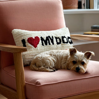 I Love My Dog Decorative Throw Pillow