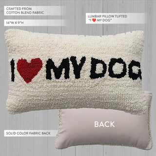 I Love My Dog Decorative Throw Pillow