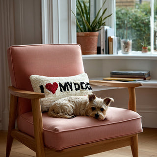 I Love My Dog Decorative Throw Pillow