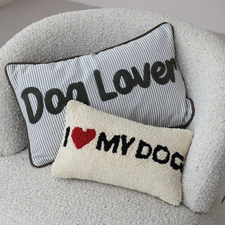 I Love My Dog Decorative Throw Pillow