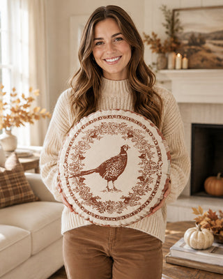 Vintage Pheasant Woven Accent Throw Pillow
