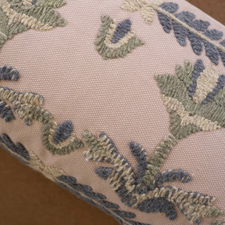 Embroidered Cotton Lumbar Pillow with Tassels, Choose Your Style