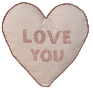 Love You heart pillow Valentine accent decor

