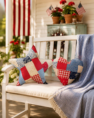 Patchwork Americana Pillow, Choose Your Style