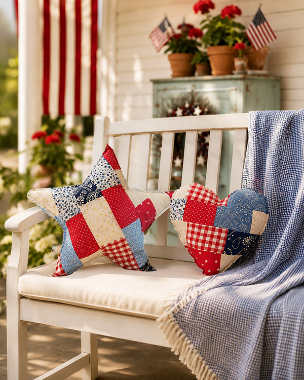 Patchwork Americana Pillow, Choose Your Style