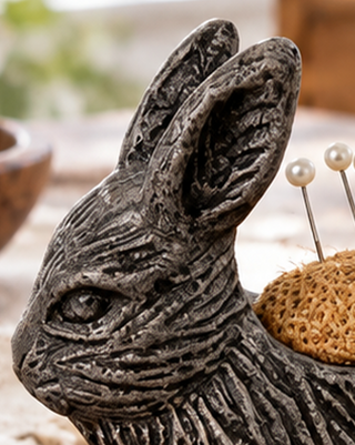 Antiqued Black Hare Pin Cushion