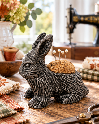 Antiqued Black Hare Pin Cushion