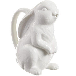 White Bunny Pitcher Vase | Easter Table Decor