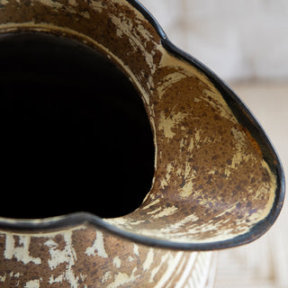 Aged Rustic Metal Pitcher Zoom top