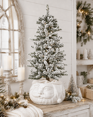 Oversized Santa Planter Waterproof 15 Inch Christmas Centerpiece
