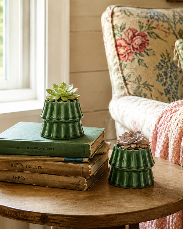 Emerald Two-Layer Tiered Planter Set of 2