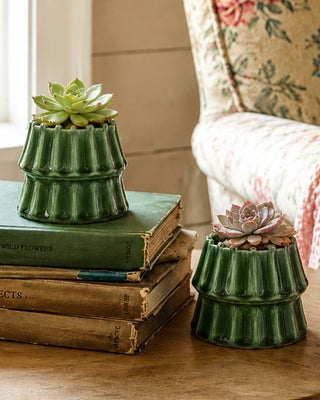 Emerald Two-Layer Tiered Planter Set of 2