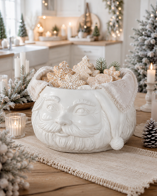 Oversized Santa Planter Waterproof 15 Inch Christmas Centerpiece