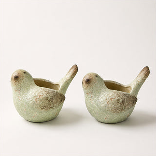 rustic vintage bird planter home decor