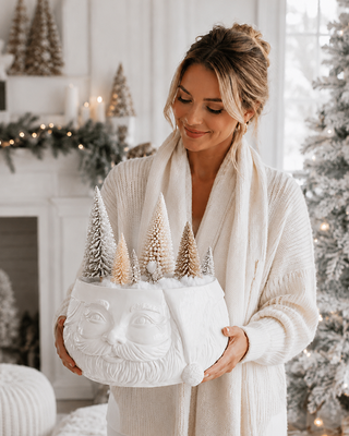 Oversized Santa Planter Waterproof 15 Inch Christmas Centerpiece