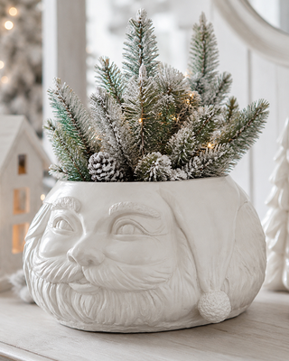 Oversized Santa Planter Waterproof 15 Inch Christmas Centerpiece